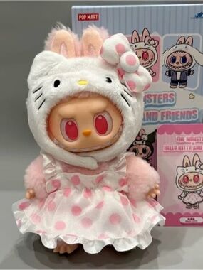 Pink Polka Dot Bunny Costume Collectible Doll